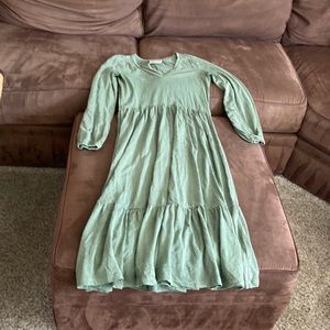 Saturday Sunday by Anthropologie green long sleeve dress